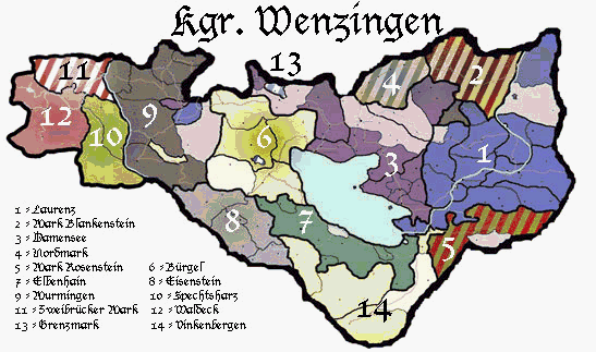 Kleine Karte von Wenzingen